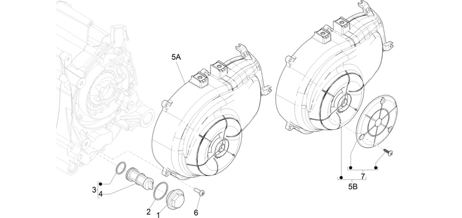 Flywheel magneto cover - Oil filter