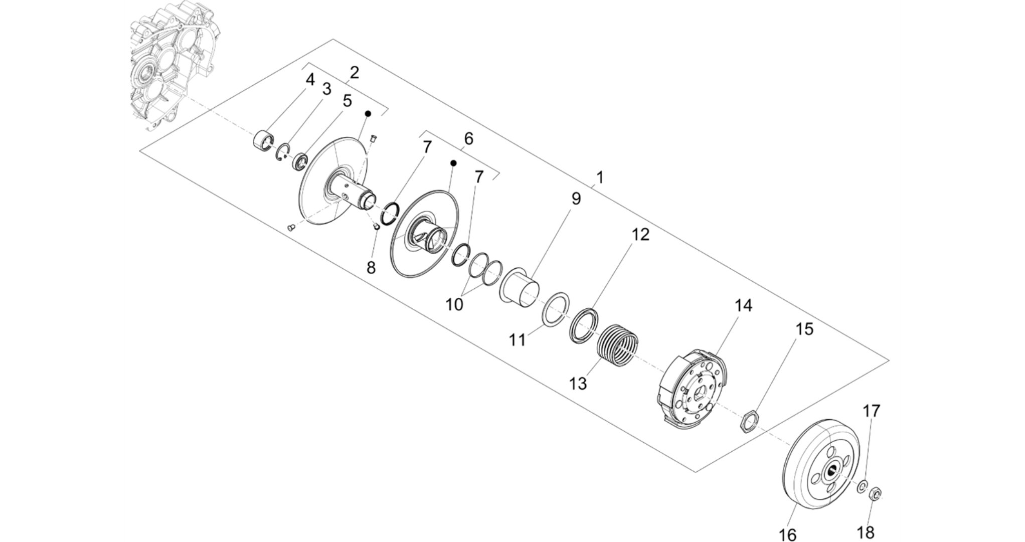 Driven pulley