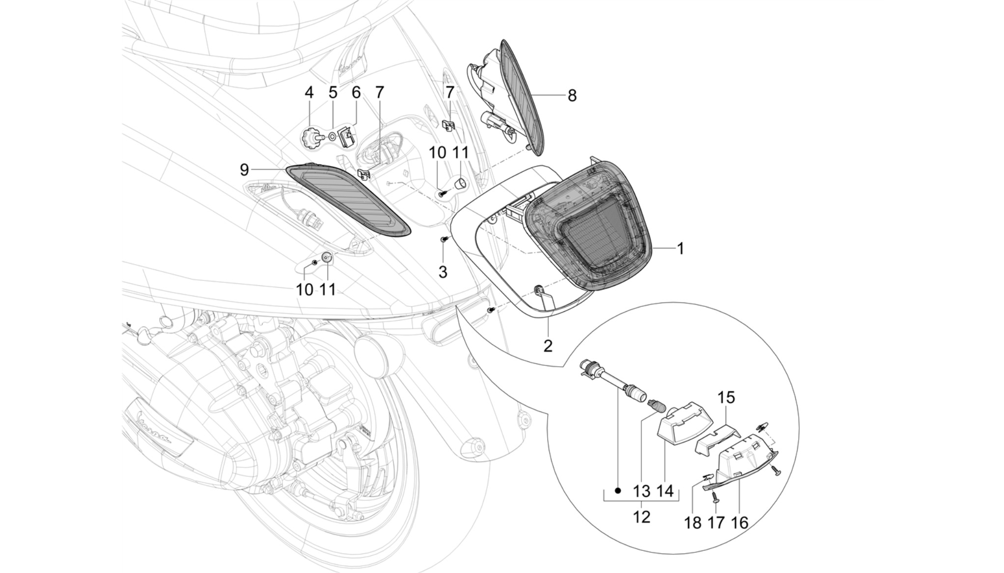 Rear headlamps - Turn signal lamps