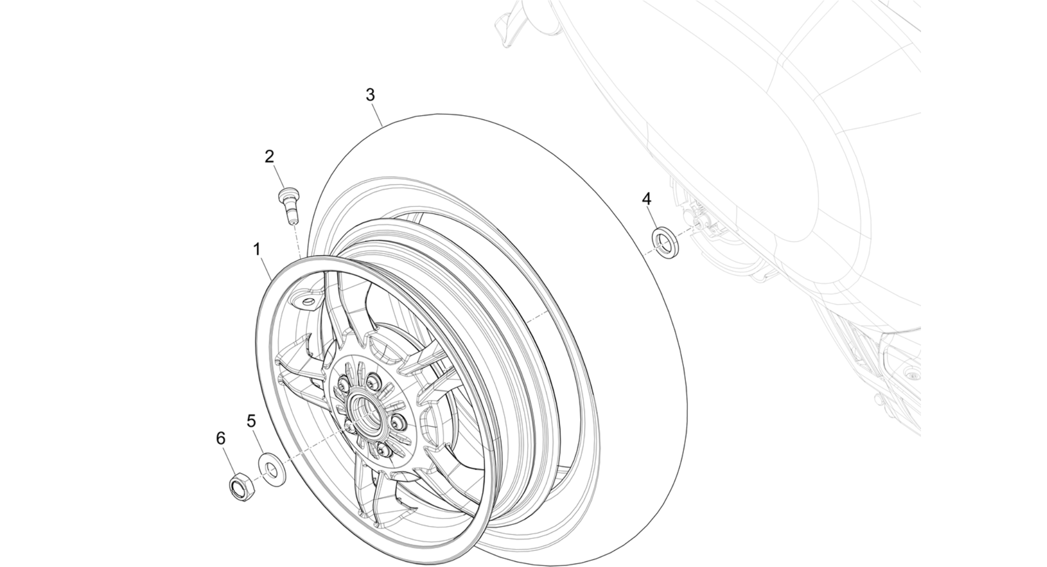 Rear wheel