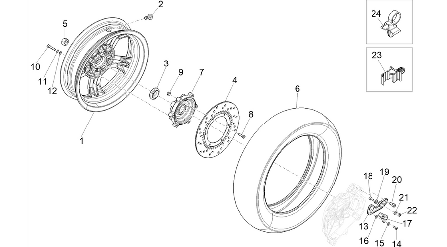 Rear wheel