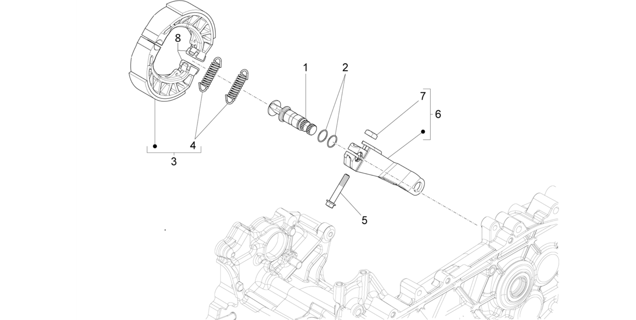 Rear brake - Brake jaw