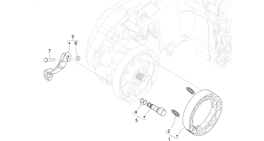 Rear brake - Brake jaw