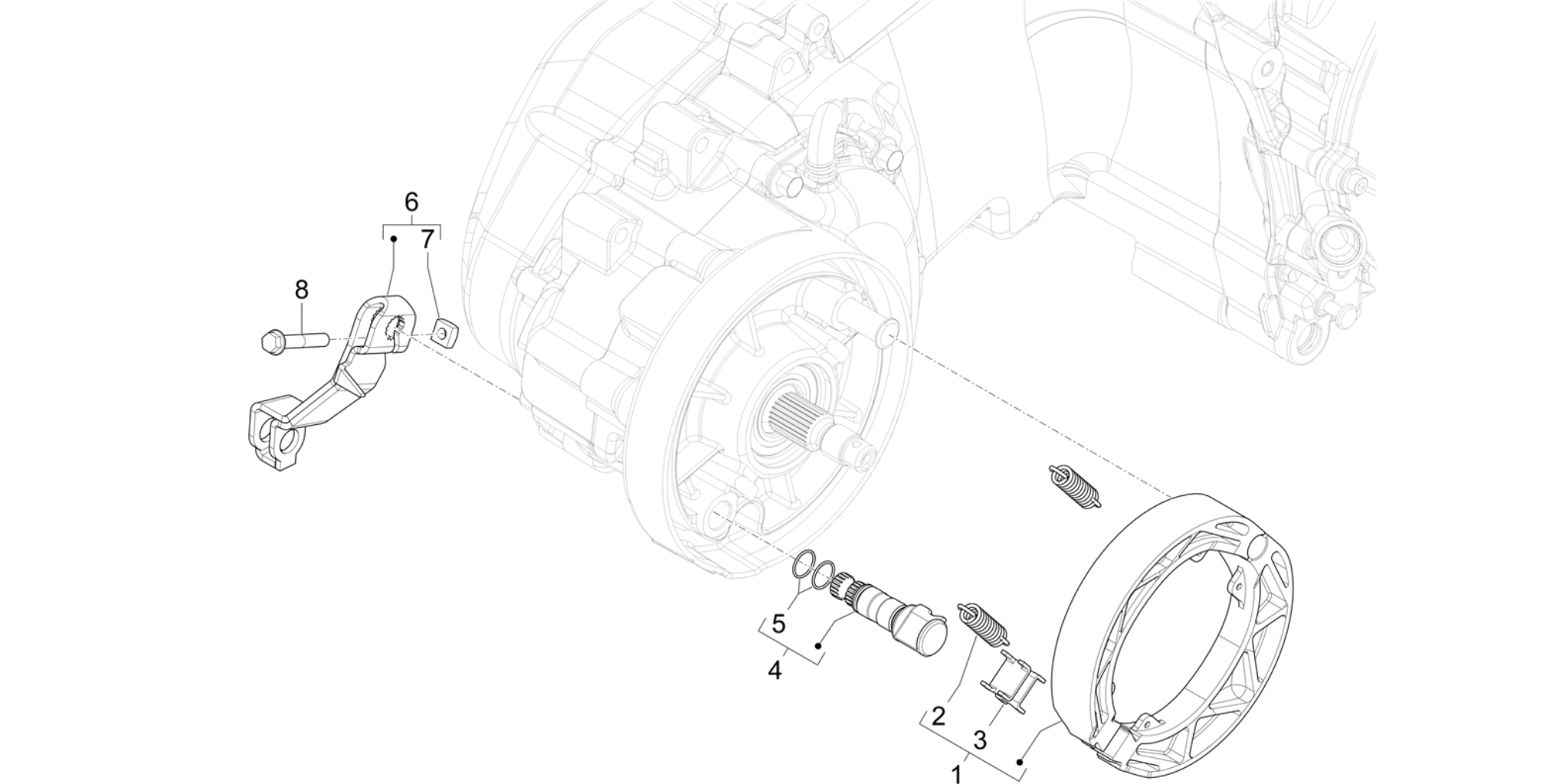Rear brake - Brake jaw