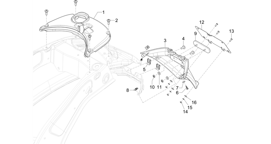 Rear cover - Splash guard