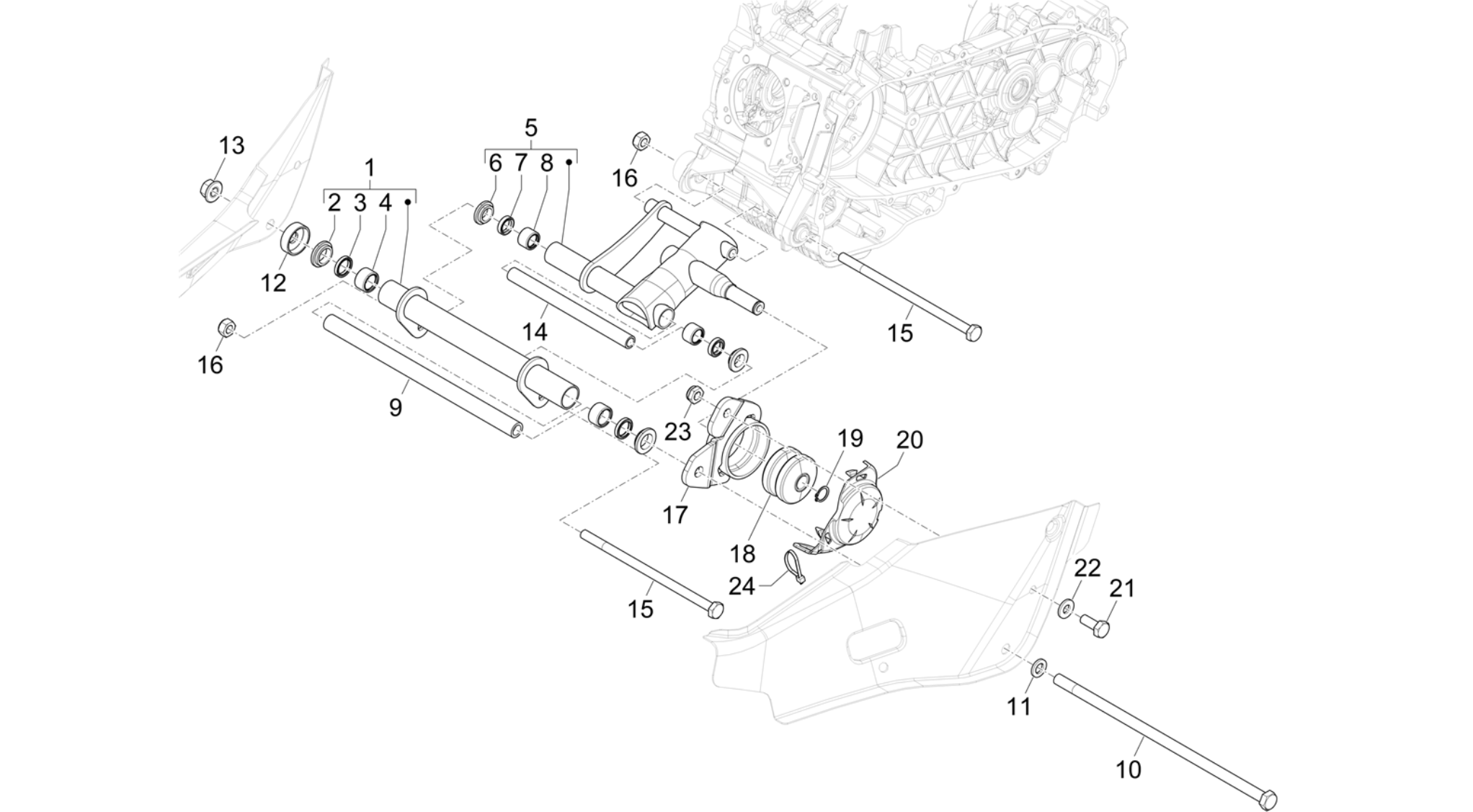 Swinging arm
