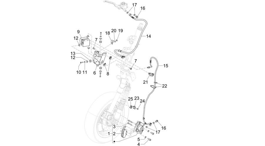 Brakes pipes - Calipers (ABS)