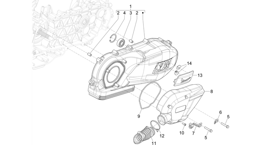 Crankcase cover - Crankcase cooling