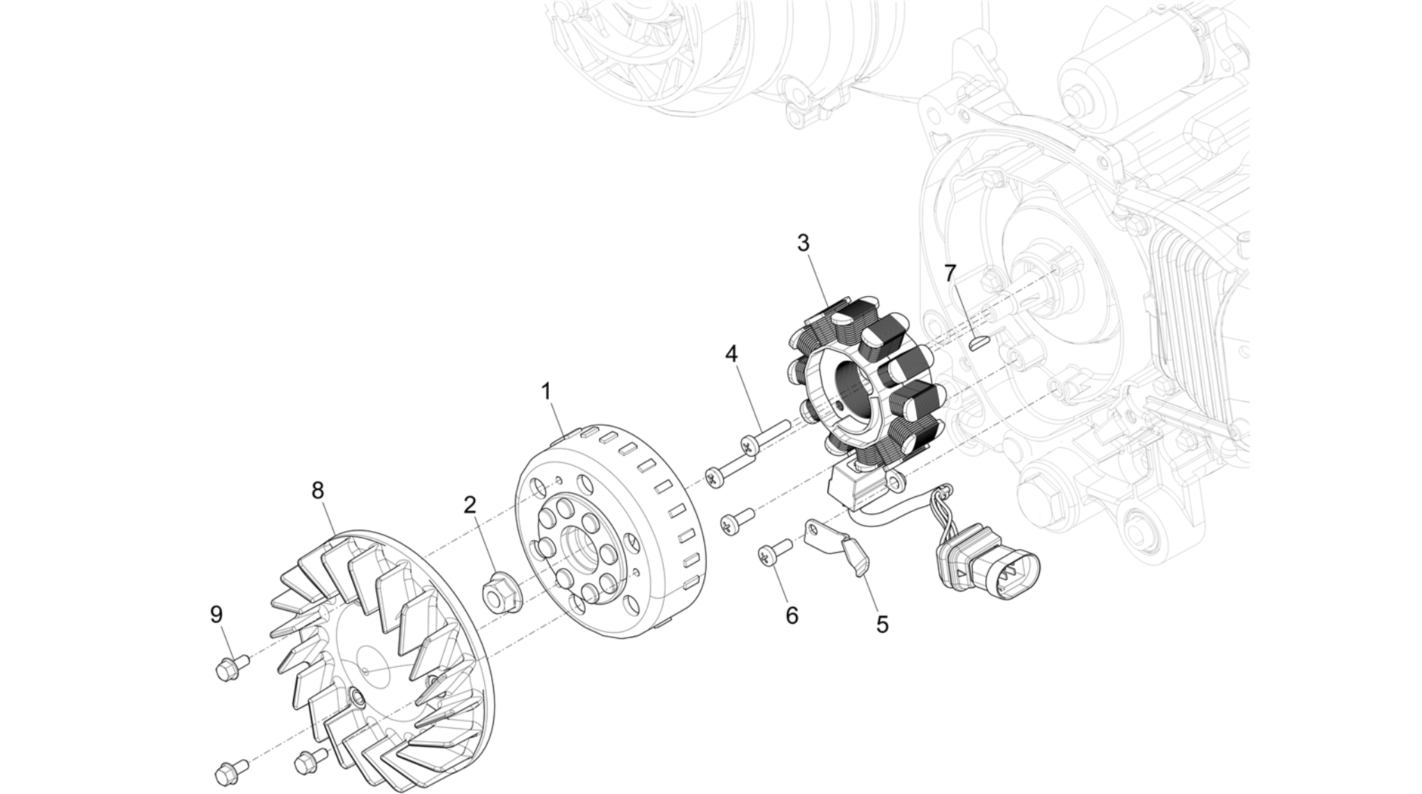 Flywheel magneto