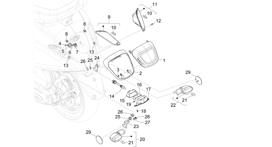 Rear headlamps - Turn signal lamps