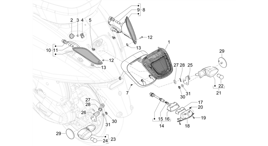 Rear headlamps - Turn signal lamps