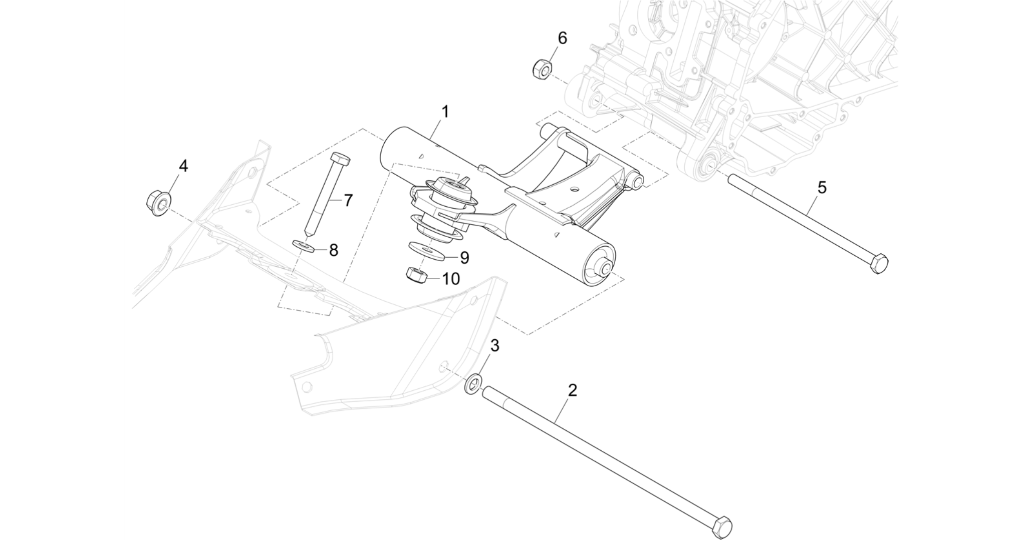 Swinging arm