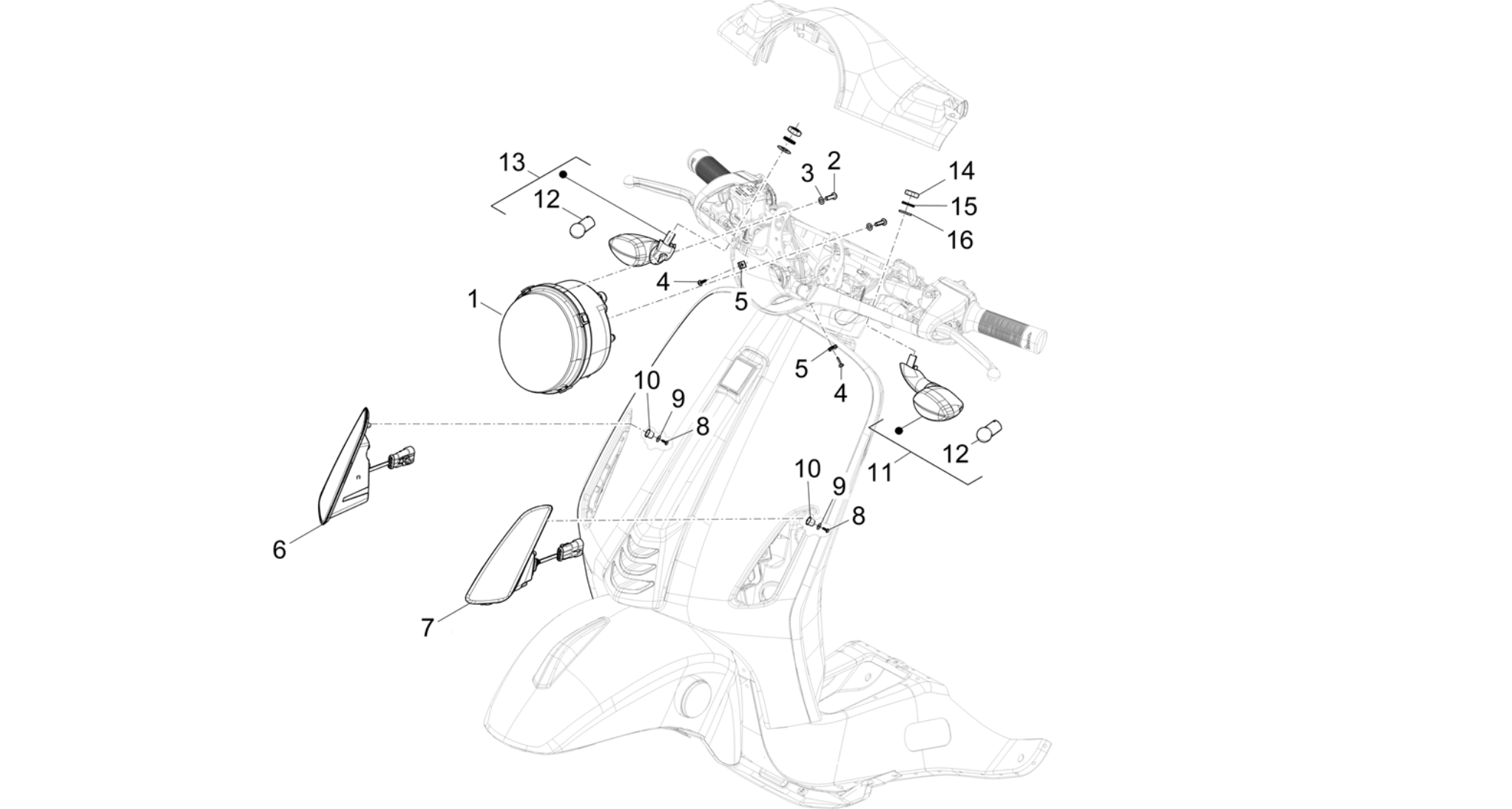 Front headlamps - Turn signal lamps