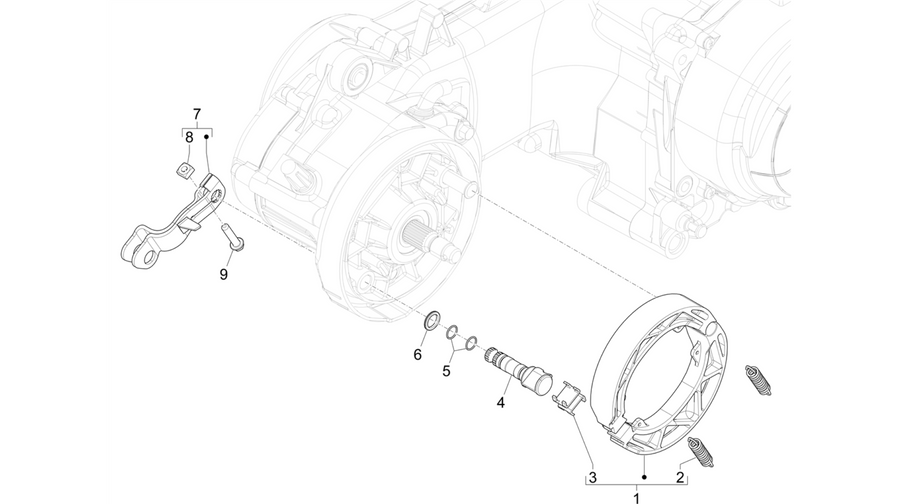 Rear brake - Brake jaw