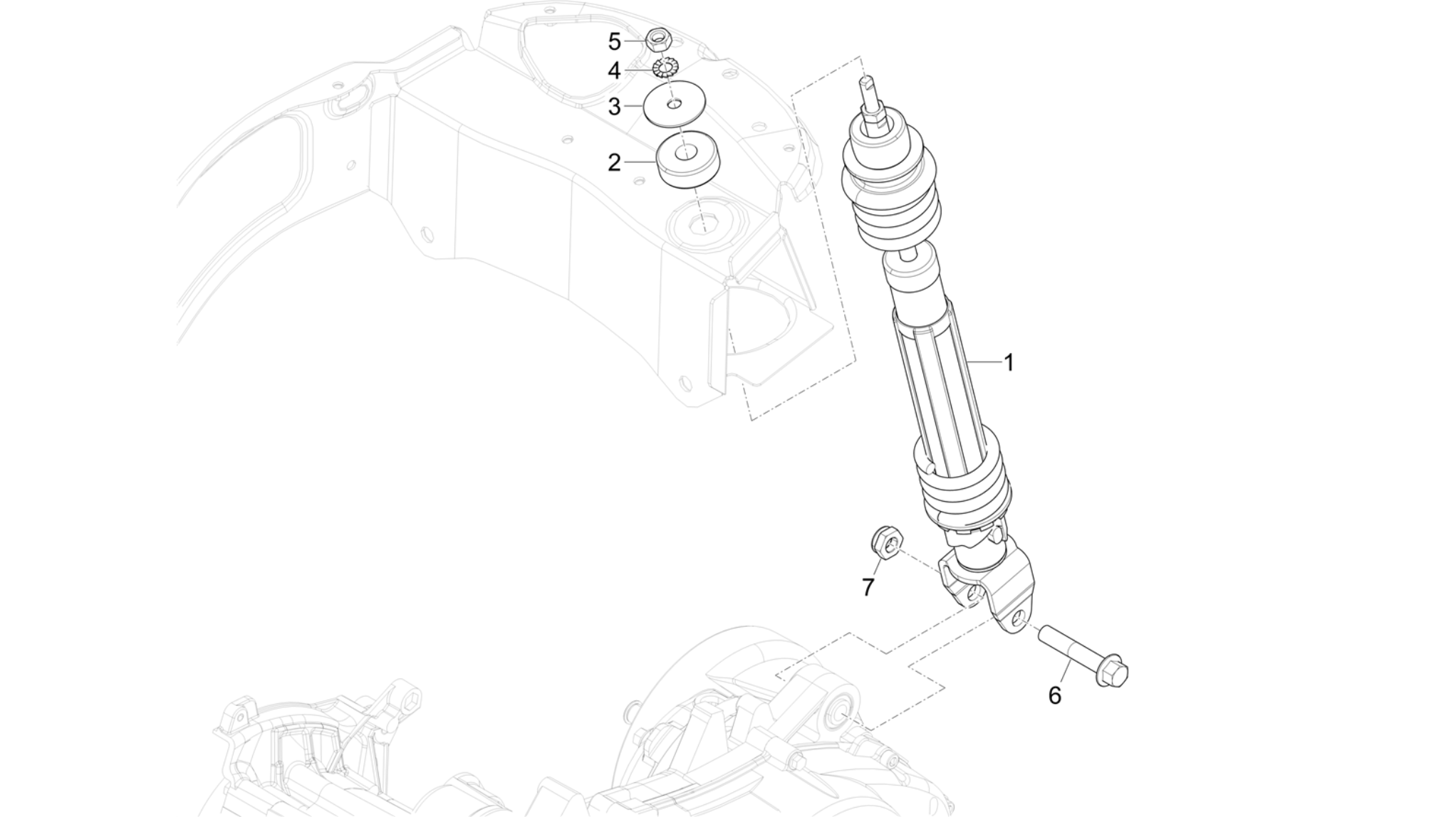 Rear suspension - Shock absorber/s
