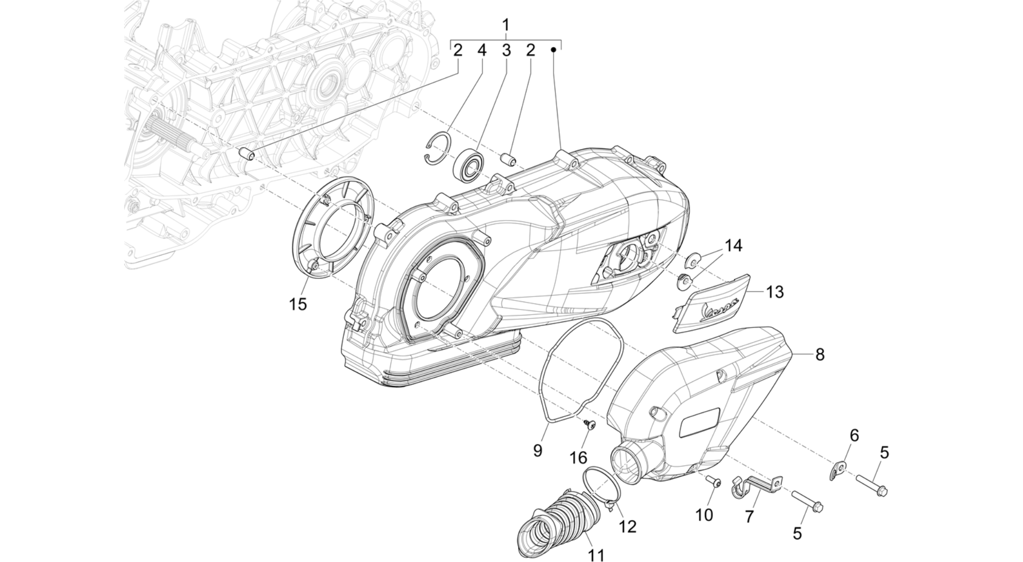 Crankcase cover - Crankcase cooling