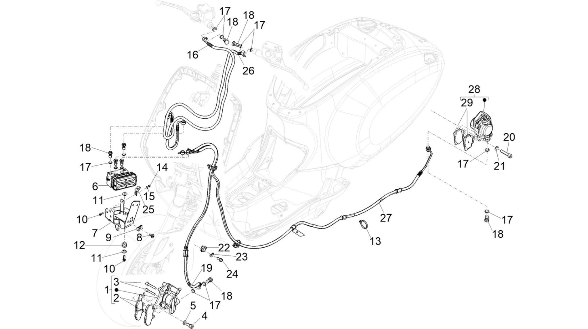 Brakes pipes - Calipers (ABS)