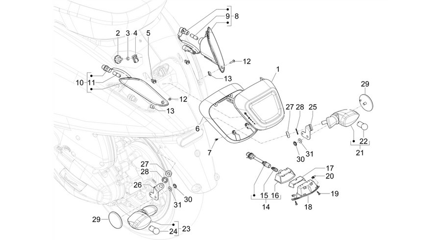 Rear headlamps - Turn signal lamps