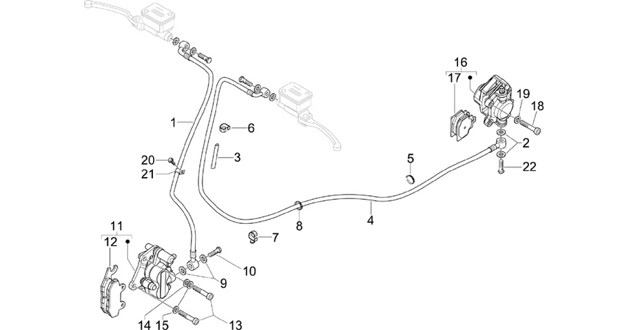 Brakes pipes - Calipers