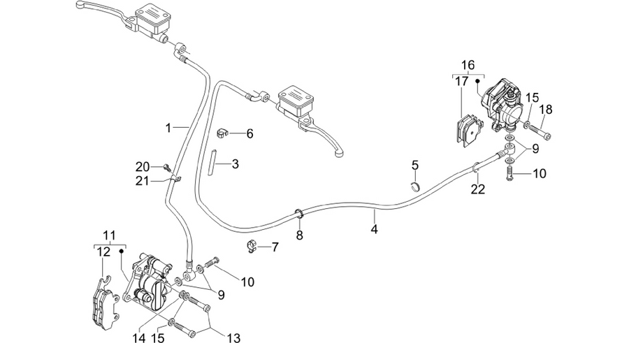 Brakes pipes - Calipers