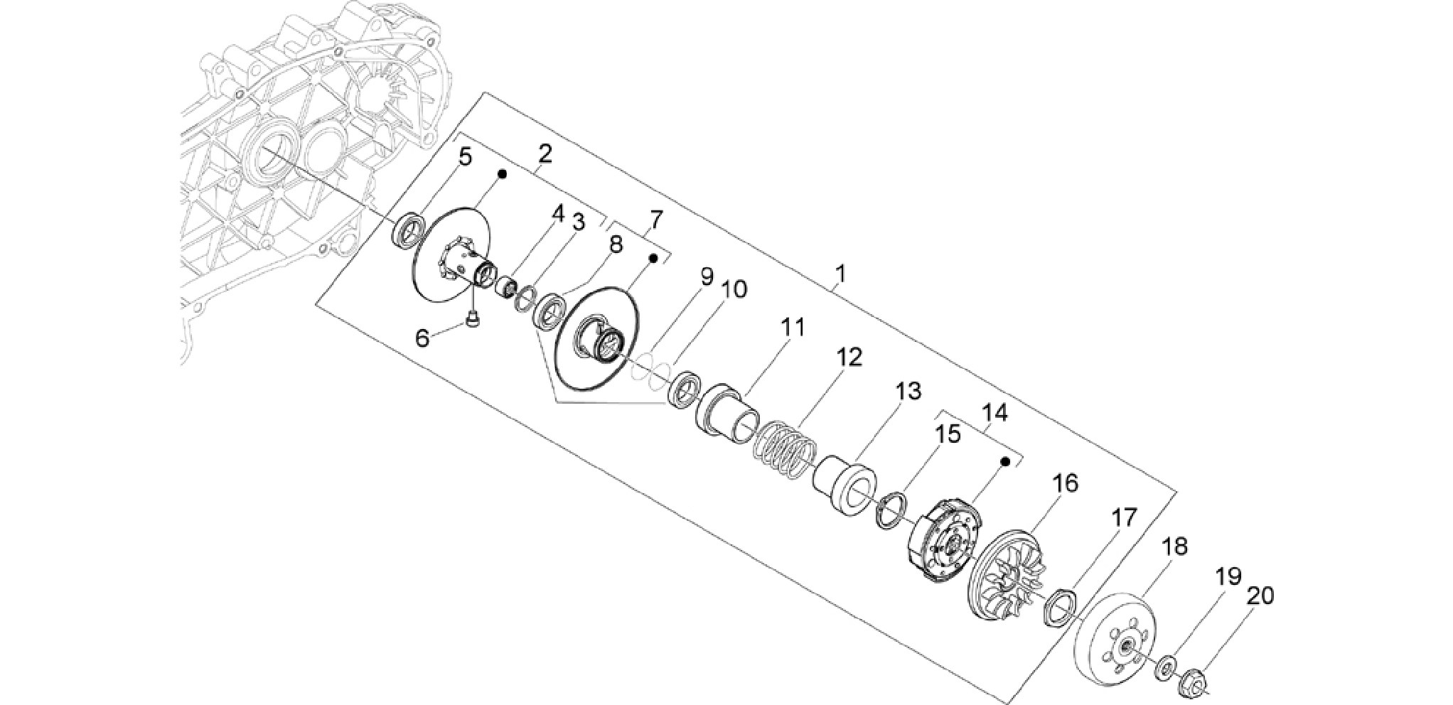 Driven pulley