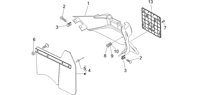 Rear cover - Splash guard