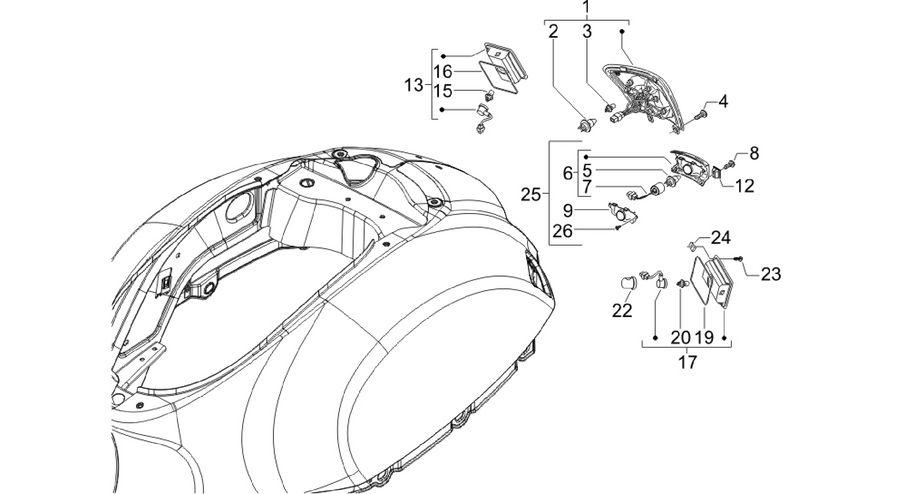 Rear headlamps - Turn signal lamps