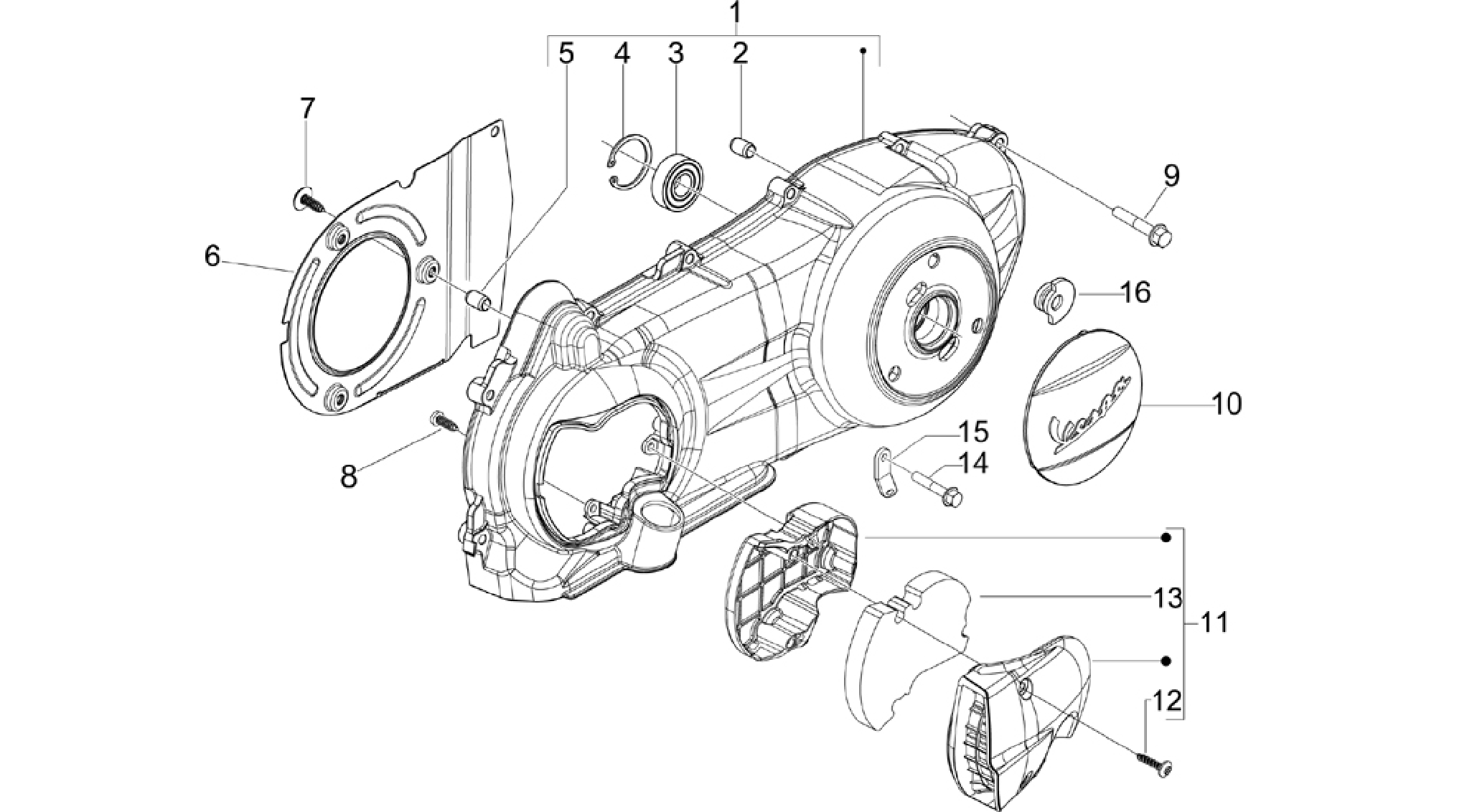 Crankcase cover - Crankcase cooling