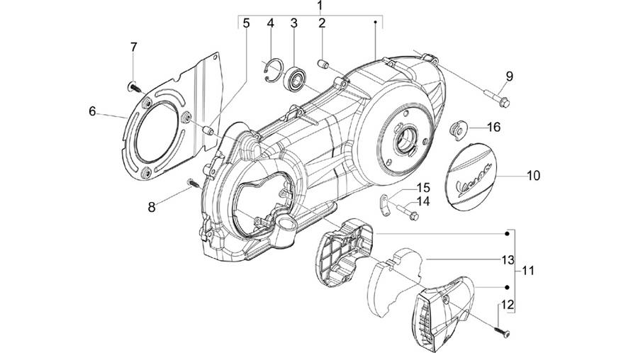 Crankcase cover - Crankcase cooling