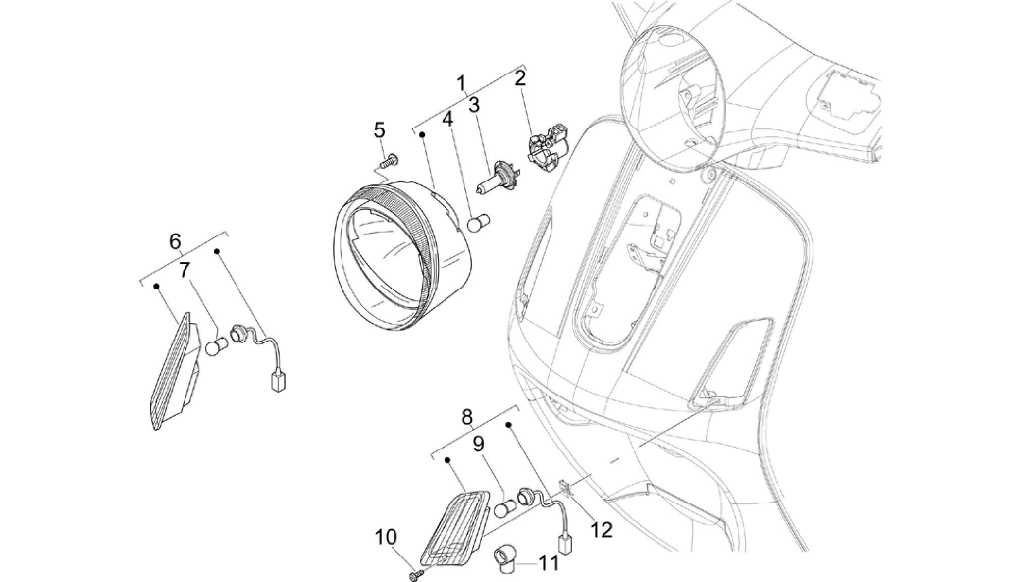 Front headlamps - Turn signal lamps
