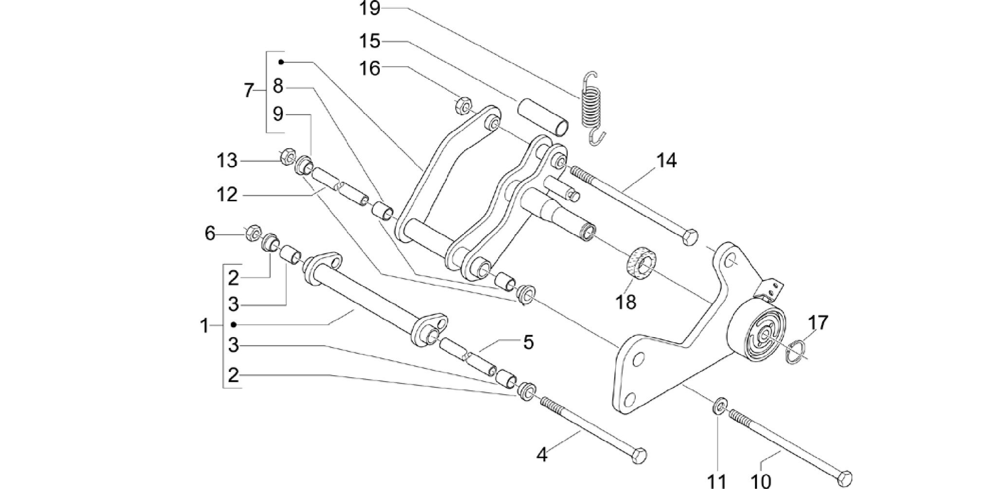 Swinging arm