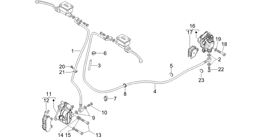 Brakes pipes - Calipers