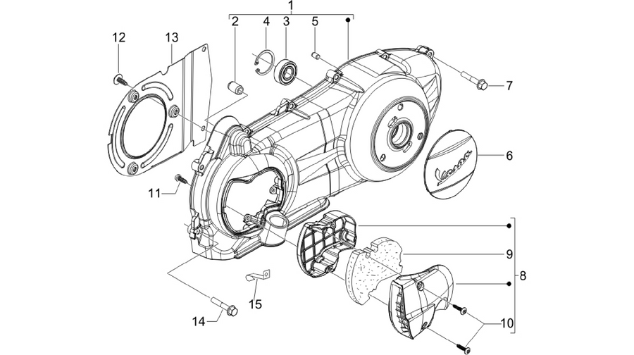 Crankcase cover - Crankcase cooling