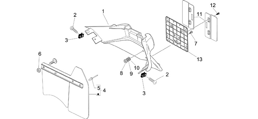 Rear cover - Splash guard