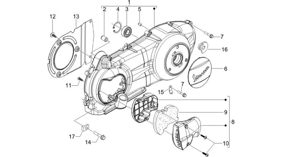 Crankcase cover - Crankcase cooling