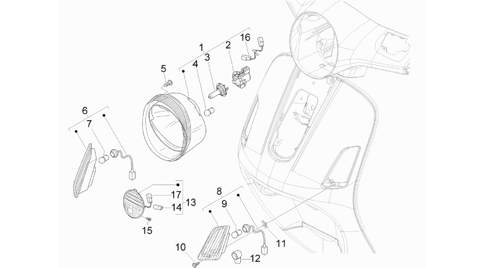 Front headlamps - Turn signal lamps