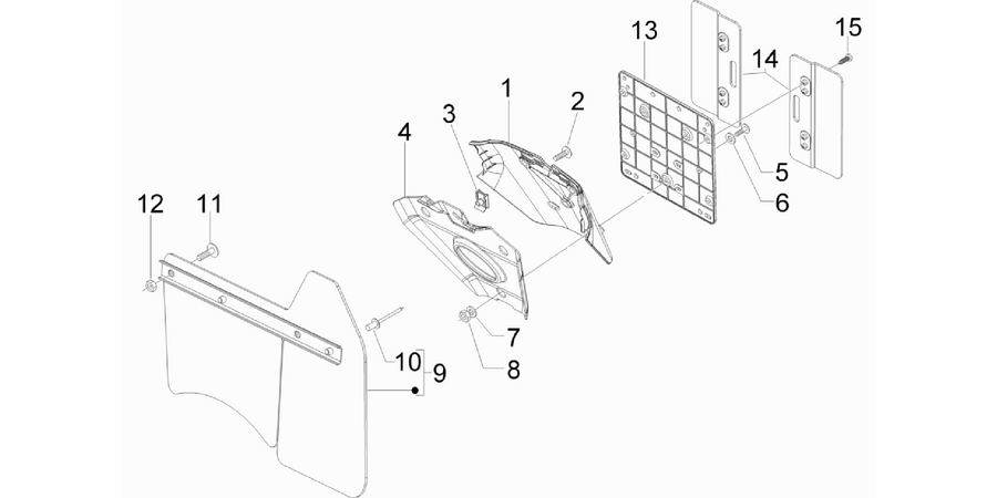 Rear cover - Splash guard