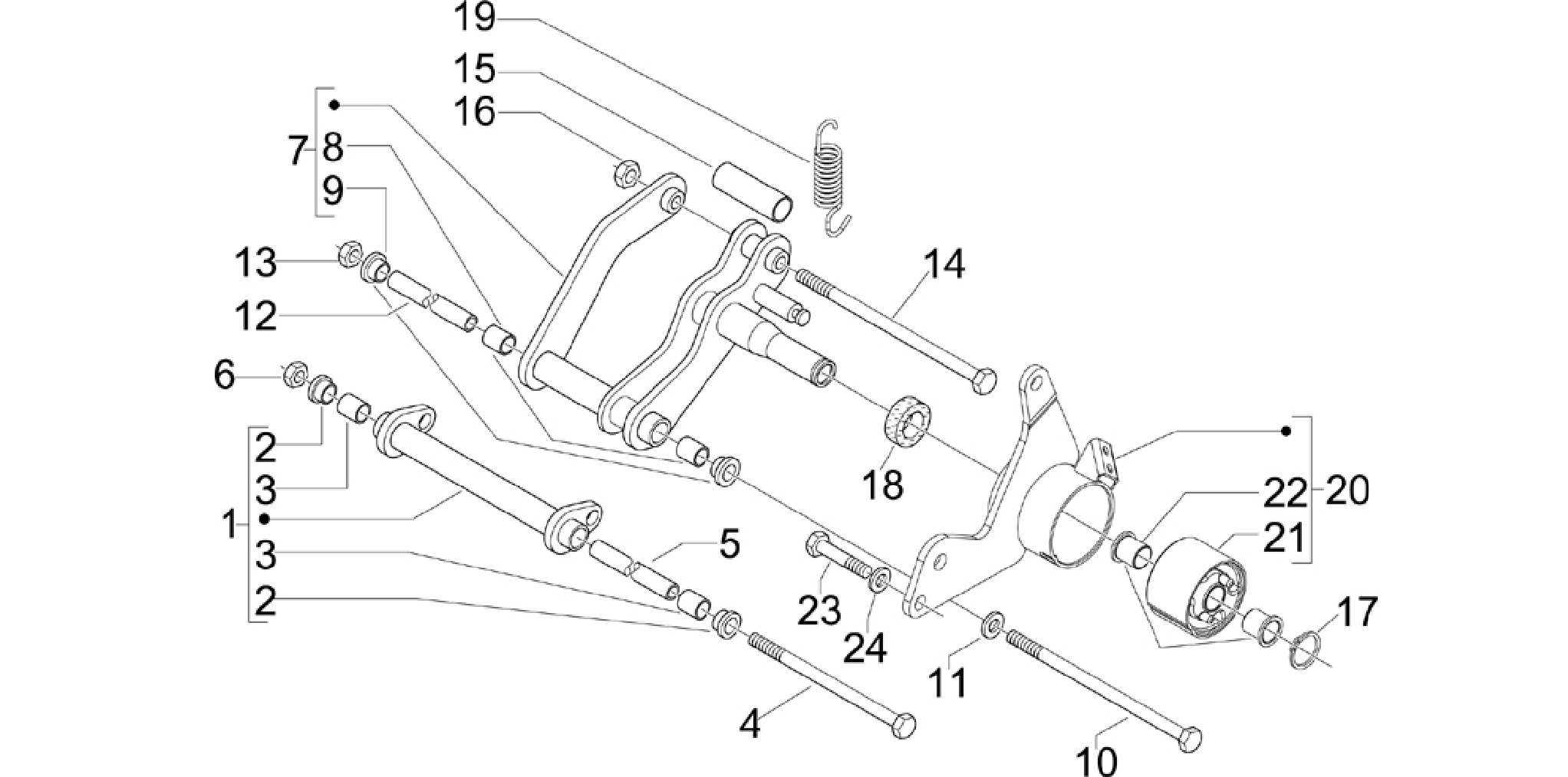 Swinging arm