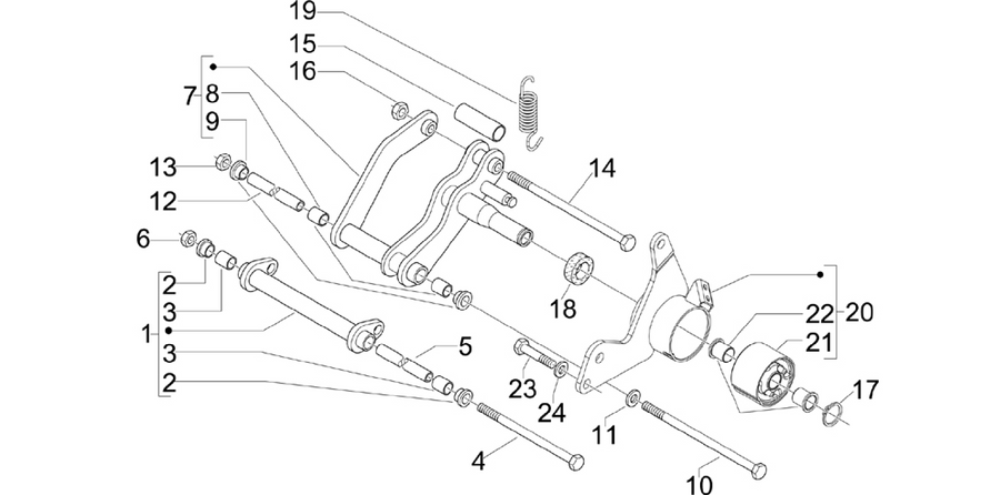 Swinging arm