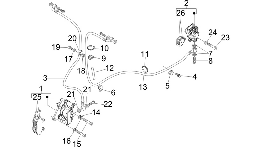 Brakes pipes - Calipers