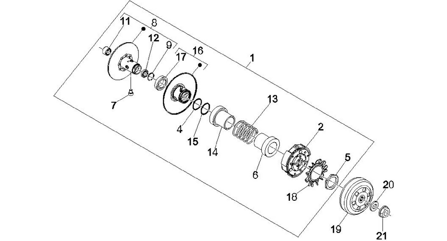Driven pulley