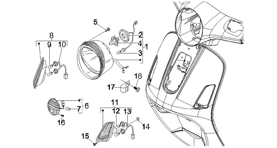 Front headlamps - Turn signal lamps