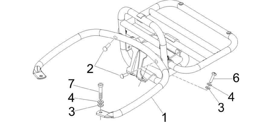 Rear luggage rack