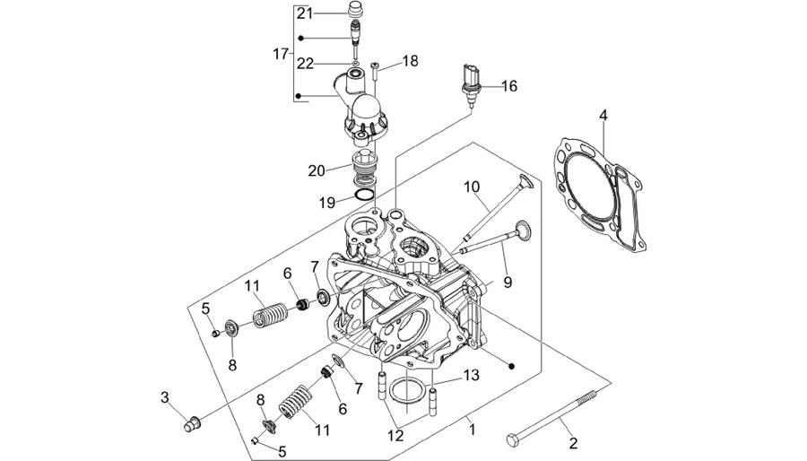 Cylinder head unit - Valve