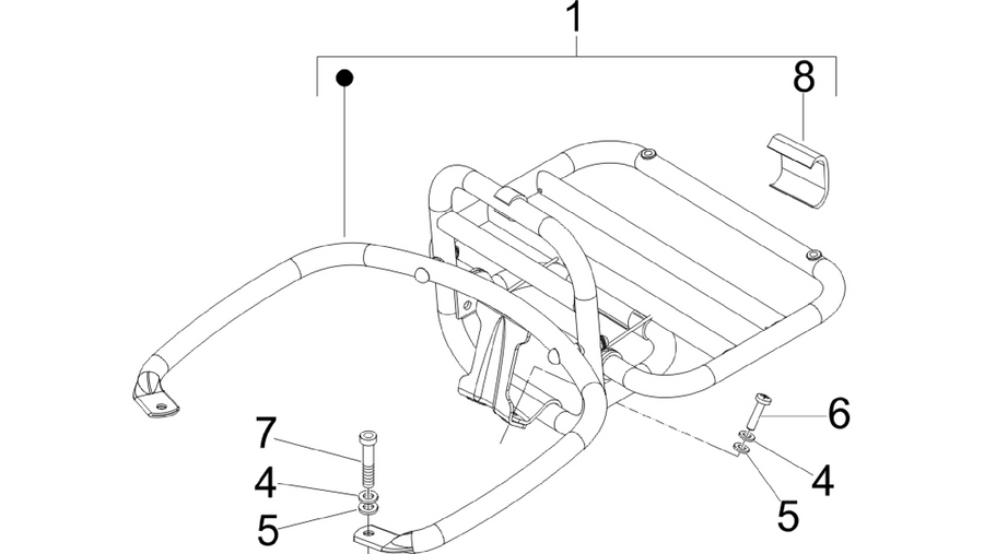 Rear luggage rack
