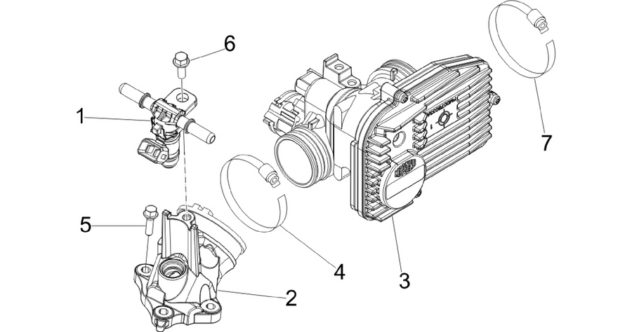 Throttle body - Injector - Induction joint