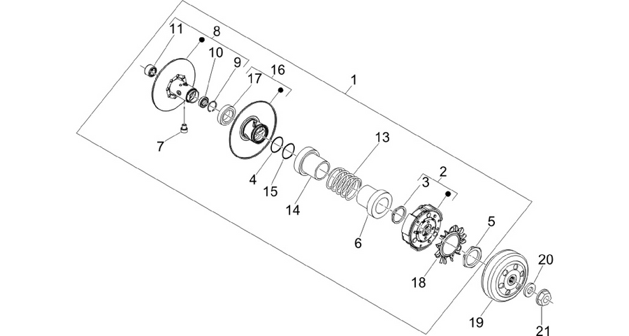 Driven pulley