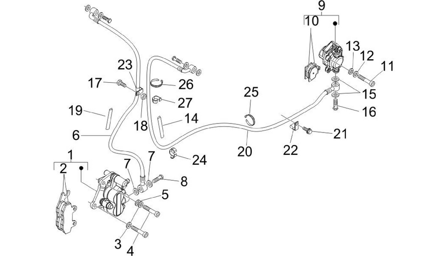 Brakes pipes - Calipers
