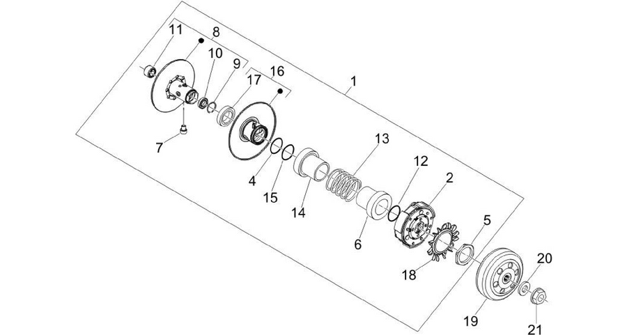 Driven pulley