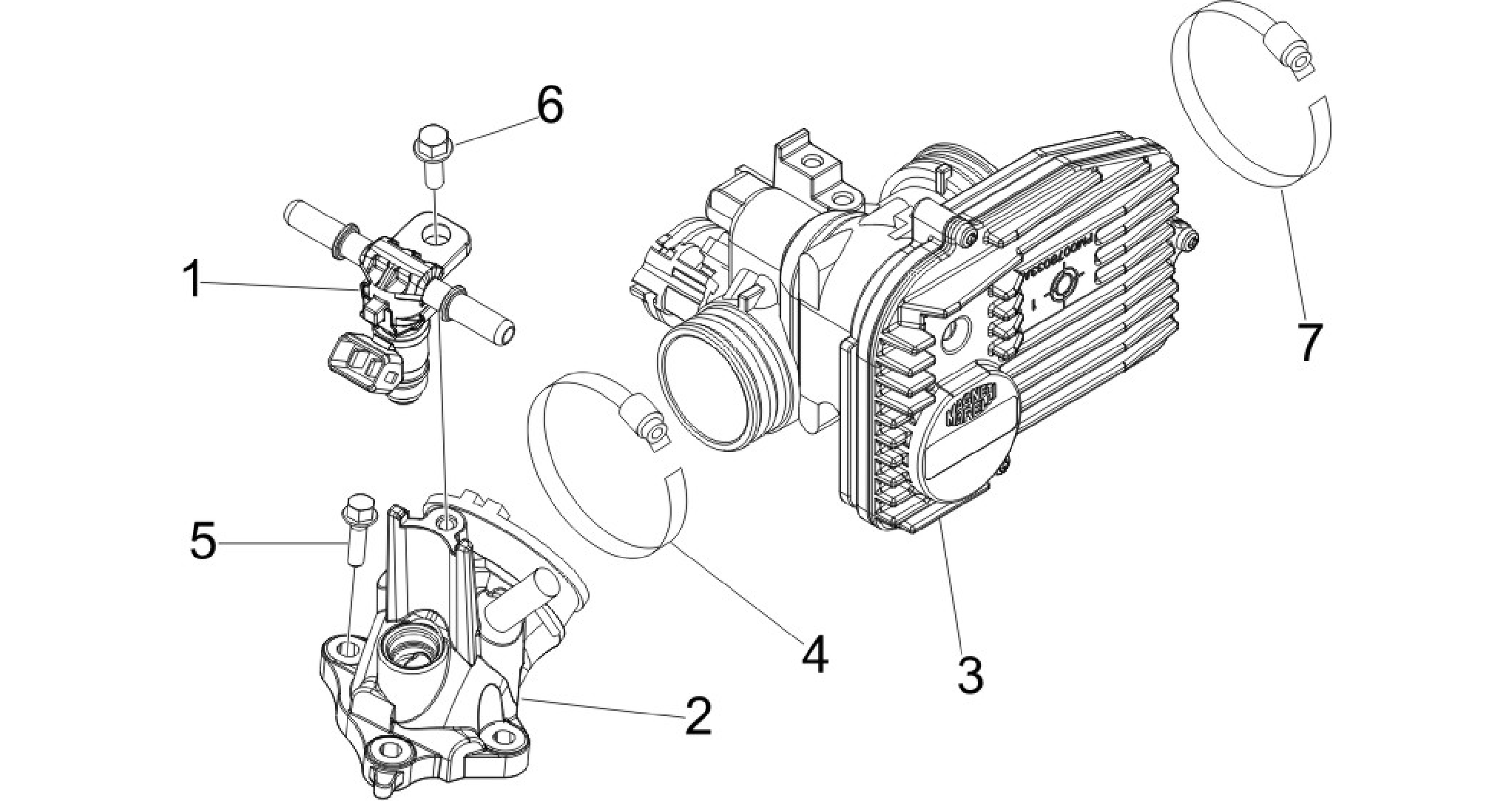 Throttle body - Injector - Induction joint